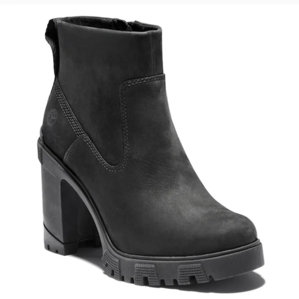 New Timberland Lana Point side zip boots in black nubuck